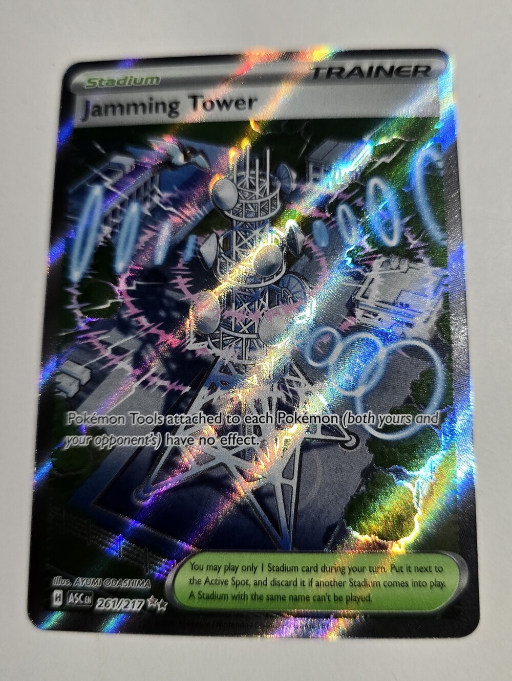 Pokemon Jamming Tower 261/217 Ultra Rare Full Art Ascended Heroes TCG NM